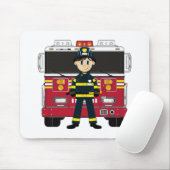 消防車のマウスパッドの消防士 マウスパッド (マウス)
