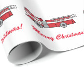 消防車のメリークリスマス ラッピングペーパー (ロールコーナー)