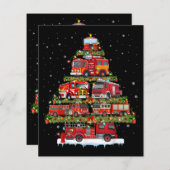 消防車のライト消防車のクリスマス (正面/裏面)