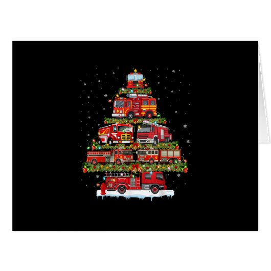 消防車のライト消防車のクリスマス (正面横)