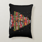 消防車のライト消防車のクリスマス アクセントクッション (裏面(縦))