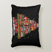 消防車のライト消防車のクリスマス アクセントクッション (正面(垂直))