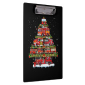 消防車のライト消防車のクリスマス クリップボード (右)