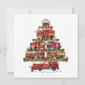消防車のライト消防車のクリスマス セーブザデート (裏面)