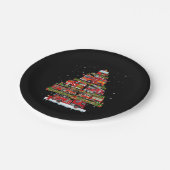 消防車のライト消防車のクリスマス ペーパープレート (アングル)