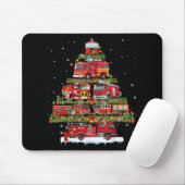 消防車のライト消防車のクリスマス マウスパッド (マウス)