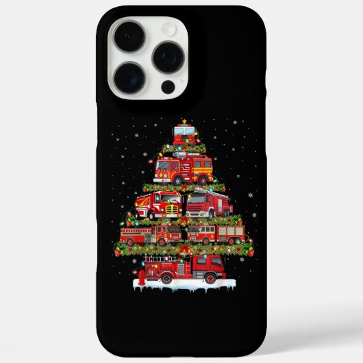 消防車のライト消防車のクリスマス Case-Mate iPhoneケース (裏面)