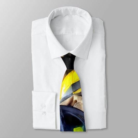 消防車の中に2人の消防士のヘルメット ネクタイ (タイ)