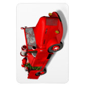 消防車の中のスイートサンタクロース マグネット (縦)