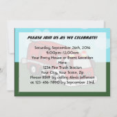 消防車の写真バースデーパーティ招待状 招待状 (裏面)