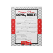 消防車の名前そのソングシャワーゲーム – 40パック ノートパッド (回転)