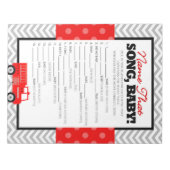 消防車の名前そのソングシャワーゲーム – 40パック ノートパッド (正面)