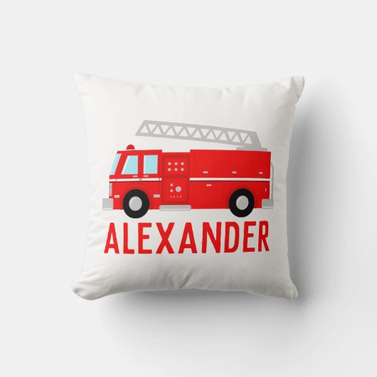 消防車の子供の名前 クッション (正面)
