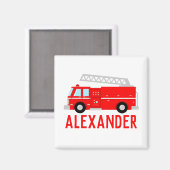 消防車の子供の名前 マグネット (正面/裏面)