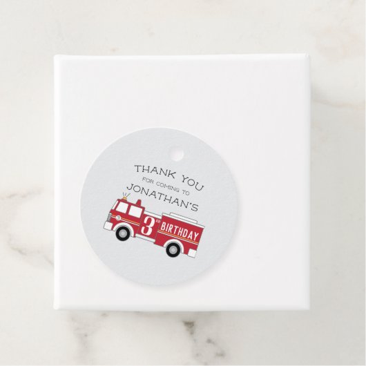 消防車の子供の誕生日 フェイバータグ (インサイチュ)