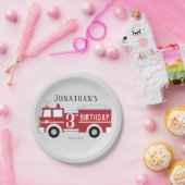 消防車の子供の誕生日 ペーパープレート (パーティー)