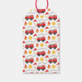 消防車の子供 ギフトタグ (正面)