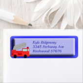 消防車の差出人住所ラベル ラベル (インサイチュ)