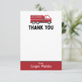 消防車の感謝カード（消防士の誕生日） サンキューカード (スタンド正面)