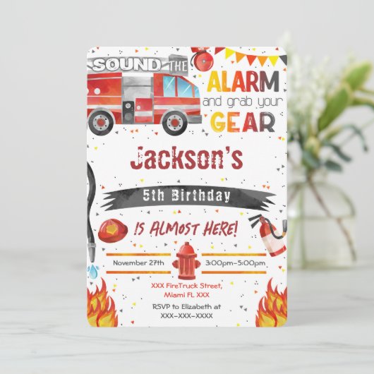 消防車の招待状 招待状 (スタンド正面)