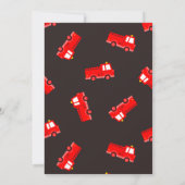 消防車の招待状、消防車の誕生日 招待状 (裏面)