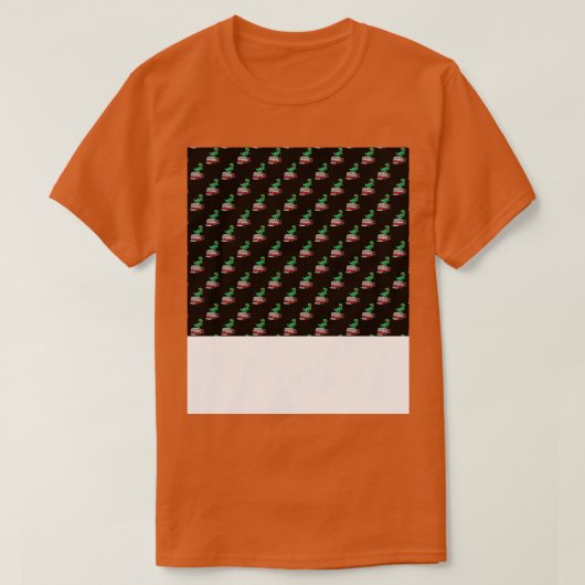 消防車の柄の上のディノ Tシャツ (デザイン正面)