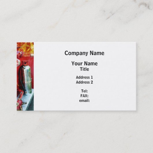 消防車の消火器 名刺 (正面)