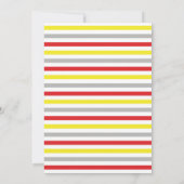 消防車の消防エンジン誕生日パーティーの少年 招待状 (裏面)