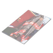 消防車の消防士のジャケット ノートパッド (アングル)