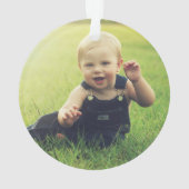 消防車の消防士の写真クリスマス オーナメント (裏面)