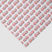 消防車の消防士の切り抜き 薄葉紙 (詳細)