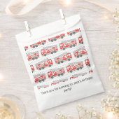 消防車の消防士の誕生日パーティー フェイバーバッグ (クリップ留めされた状態)