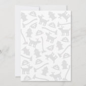 消防車の消防士の誕生日招待状 招待状 (裏面)