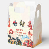 消防車の消防士1歳の誕生日 フェイバーボックス (オープン)