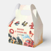 消防車の消防士1歳の誕生日 フェイバーボックス (正面サイド)