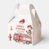 消防車の消防士1歳の誕生日 フェイバーボックス (正面サイド)