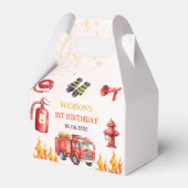 消防車の消防士1歳の誕生日 フェイバーボックス (裏面サイド)