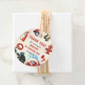 消防車の消防士1st誕生日パーティー フェイバータグ (インサイチュ)