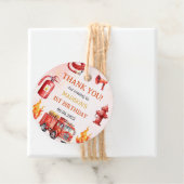 消防車の消防士1st誕生日パーティー フェイバータグ (インサイチュ)