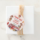 消防車の消防士1st誕生日パーティー フェイバータグ (インサイチュ)