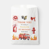 消防車の消防士1st誕生日パーティー フェイバーバッグ (正面)