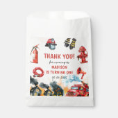 消防車の消防士1st誕生日パーティー フェイバーバッグ (正面)