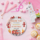 消防車の消防士1st誕生日パーティー ペーパープレート (パーティー)