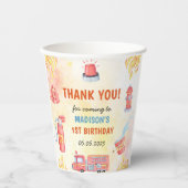 消防車の消防士1st誕生日パーティー 紙コップ (正面)