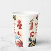 消防車の消防士1st誕生日パーティー 紙コップ (右)