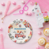 消防車の消防士2nd誕生日パーティー ペーパープレート (パーティー)