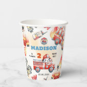 消防車の消防士2nd誕生日パーティー 紙コップ (裏面)