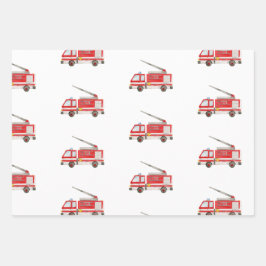 消防車の消防機関包装紙 ラッピングペーパーシート