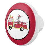 消防車の消防機関消防士ボーイズ子供部屋 セラミックノブ (右)