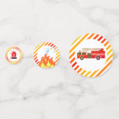 消防車の消防機関誕生日パーティー紙吹雪 コンフェッティ (正面)